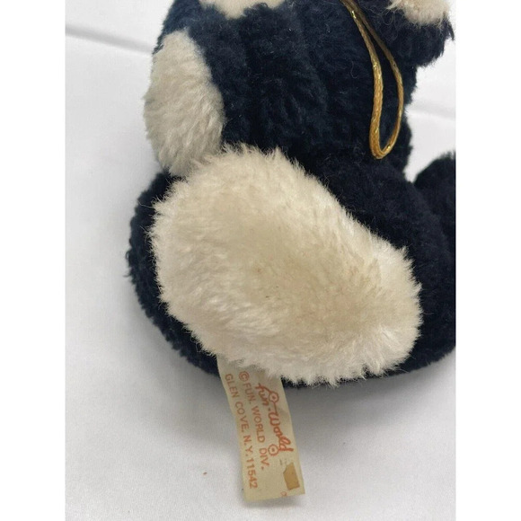 VINTAGE Fun World SKUNK Plush 5" Black and White Tail Stuffed Animal Toy RARE - Picture 10 of 14